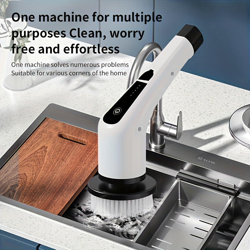 9-in-1 Electric Spin Scrubber with Adjustable Handle & 9 Brush Heads – Cordless, Waterproof & Rechargeable Cleaning Brush