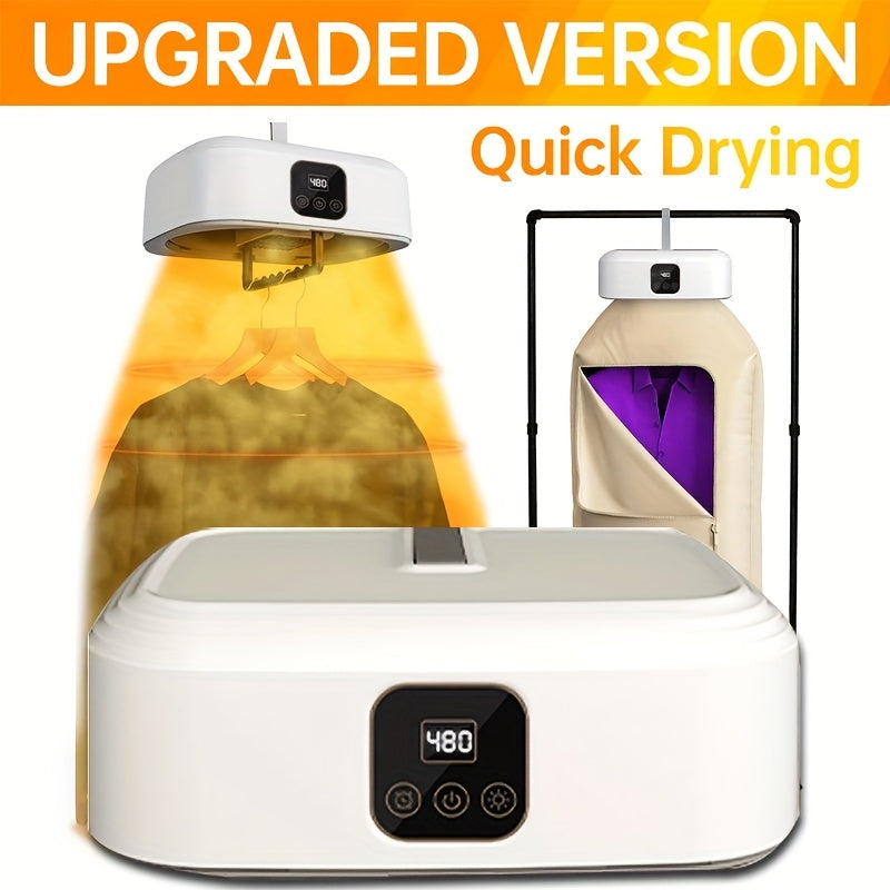 Foldable Portable Clothes Dryer | Fast 20-Min Drying, UV Sanitizing & Energy-Saving Mini Dryer for Apartments, Dorms, RVs & Travel