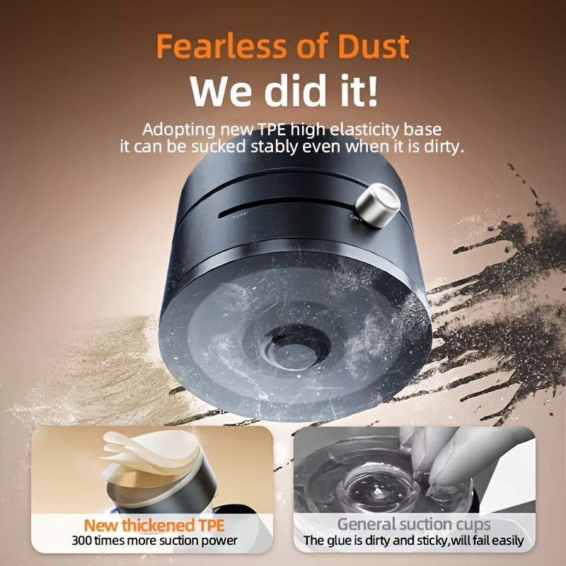 Vacuum Magnetic Car Phone Holder | 360° Rotatable Foldable Suction Mount | Retractable Dashboard & Windshield Holder for All Smartphones