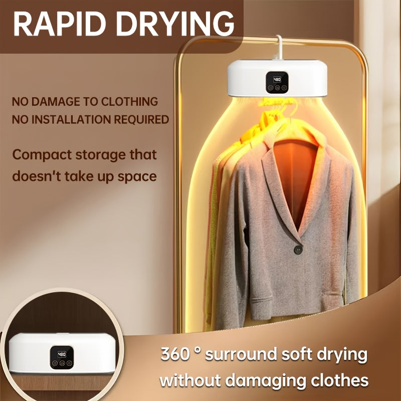 Foldable Portable Clothes Dryer | Fast 20-Min Drying, UV Sanitizing & Energy-Saving Mini Dryer for Apartments, Dorms, RVs & Travel
