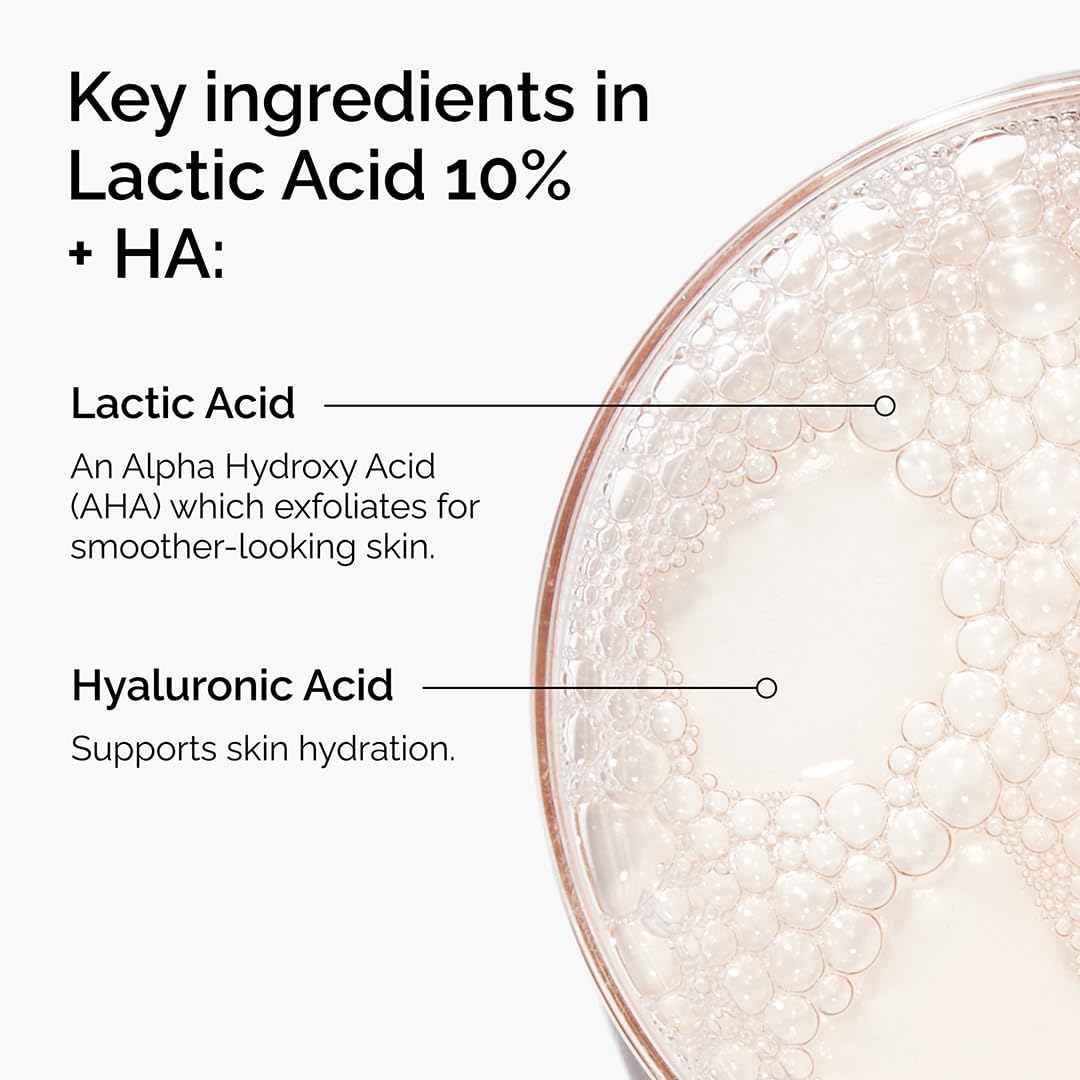 The Ordinary Lactic Acid 10% + HA 2% – Exfoliating Serum for Glowing Skin (30ml)