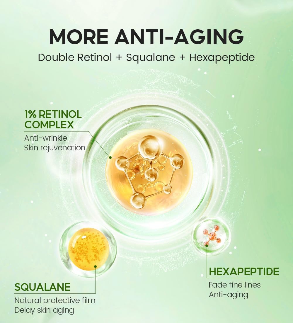 VIBRANT GLAMOUR Anti-Aging Retinol Face Serum (30ML) Rediscover youthful, glowing skin with every drop