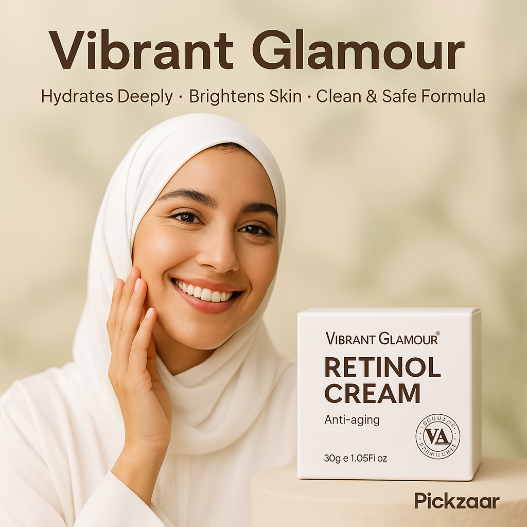 VIBRANT GLAMOUR Retinol Anti-Aging Whitening Face Cream (30g) Reveal youthful, radiant skin—naturally