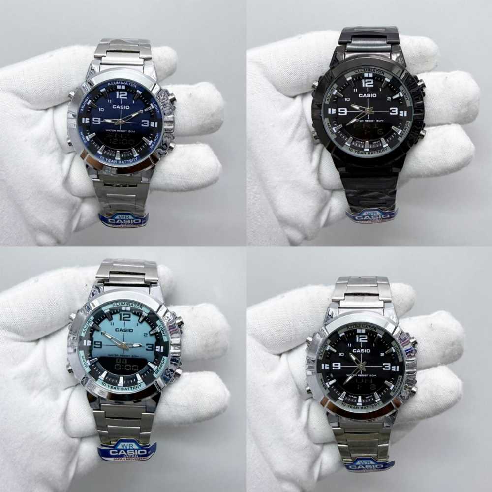 Casio Analogue Digital Men’s Stainless Steel Watch – Black Dial (UAE)