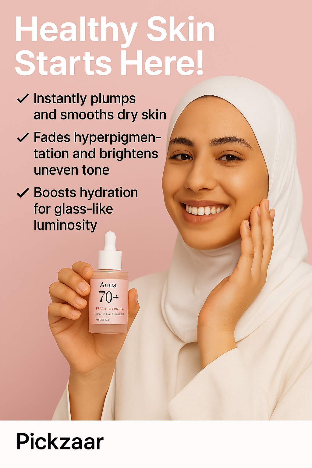 ANUA Peach 70% Niacinamide Serum | Brightening & Hydrating Face Serum for Radiant, Glass Skin