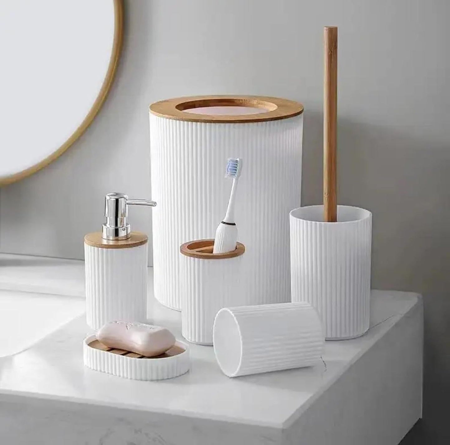 Bathroom Accessories Set 6 Pieces – Stylish & Functional