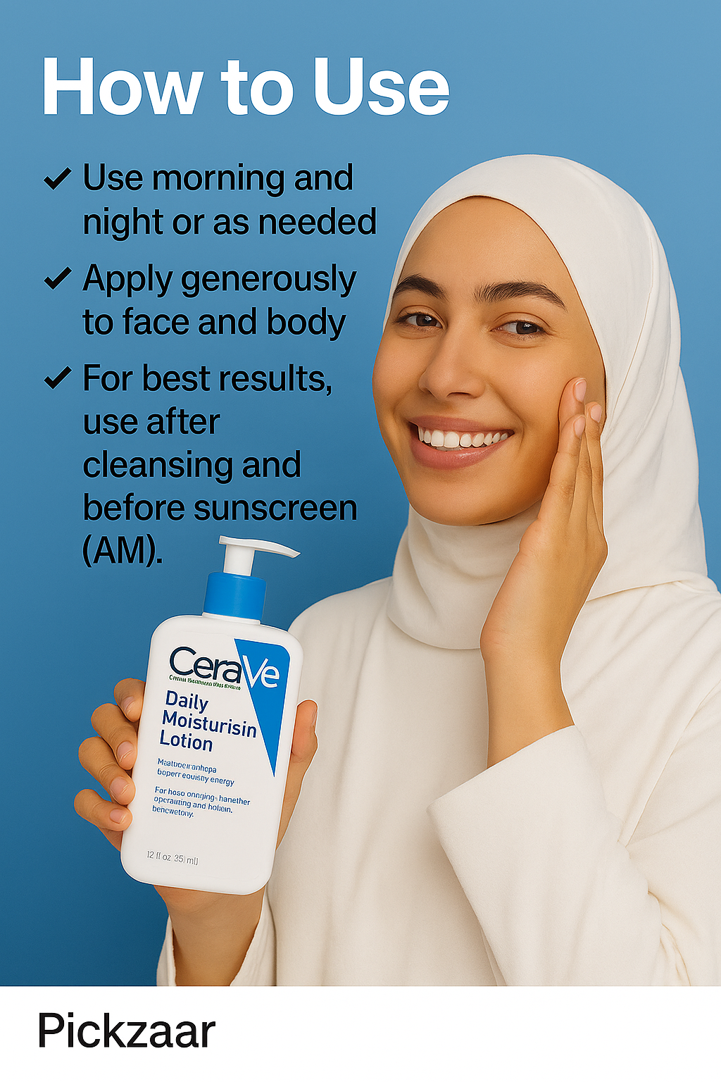 لوشن سيرافي المرطب اليومي مع السيراميد وحمض الهيالورونيك - ٣٥٥ مل | ترطيب يدوم ٢٤ ساعة للوجه والجسم