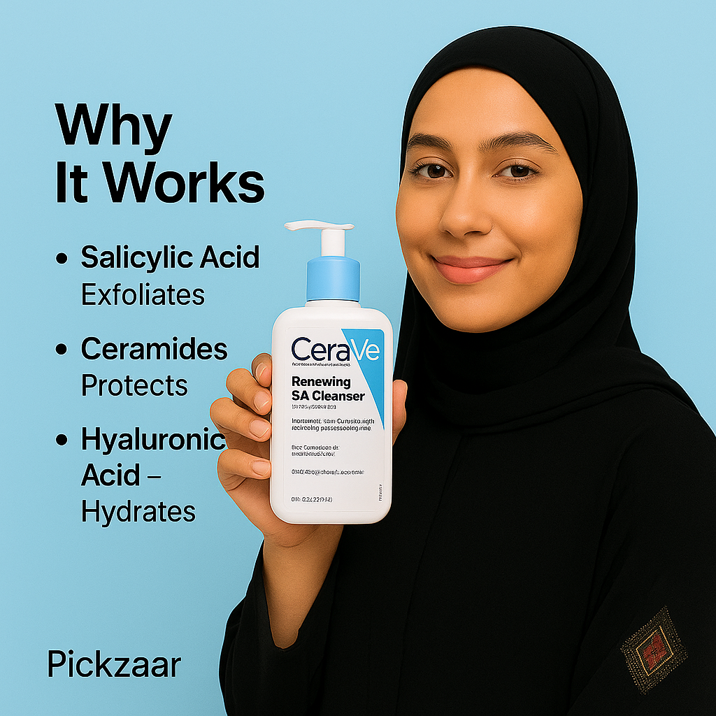 CeraVe SA Cleanser with Salicylic Acid | Face Wash for Smooth, Clear Skin – 8oz (1 Pack)