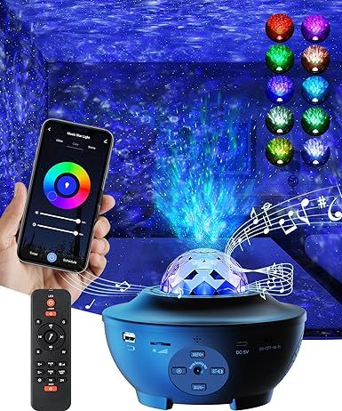 Galaxy Ocean Light Projector – 3-in-1 Star Night Lamp & Music Speaker