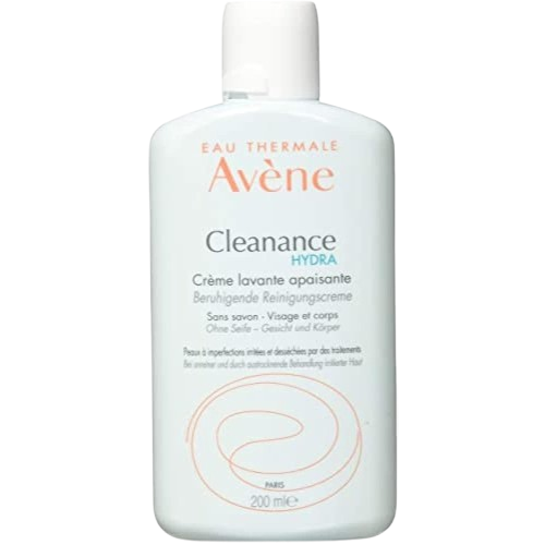 Avène Cleanance Hydra Soothing Cleansing Cream – 200ml Gentle Nourishing Cleanser for Dry, Sensitive & Acne-Treated Skin