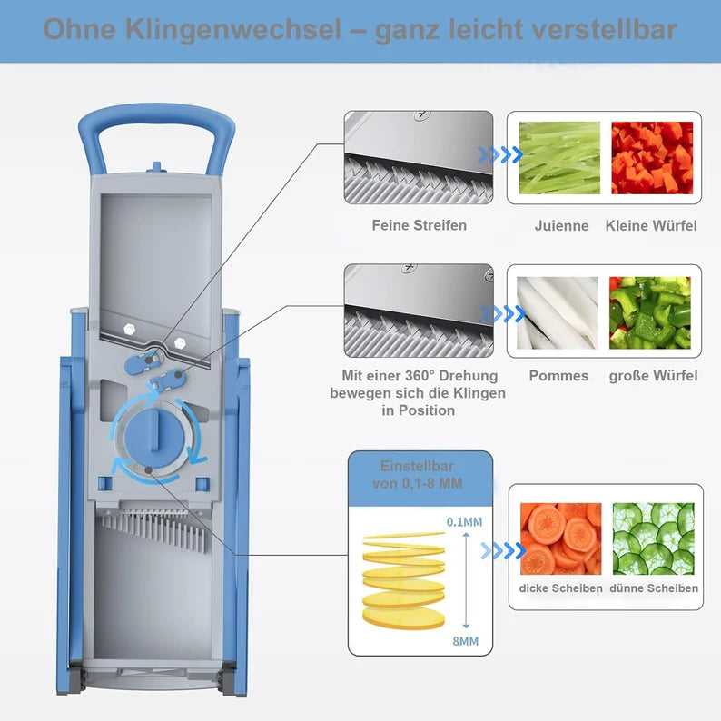 All-In-One Vegetable Slicer – 8-in-1 Fast Cutting Kitchen Tool