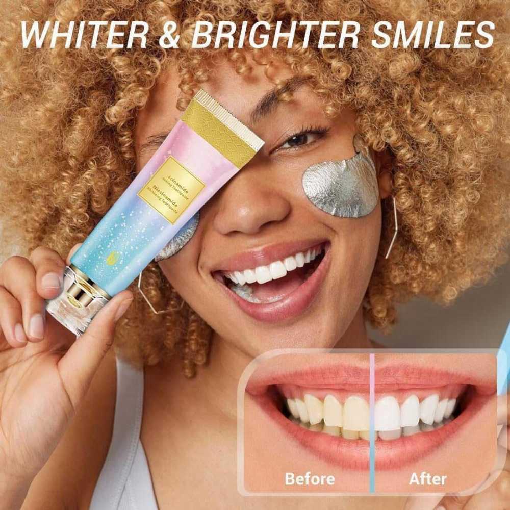 Pickzaar Niacinamide Advanced Whitening Toothpaste – Deep Stain Removal | Sensitive & Enamel Safe