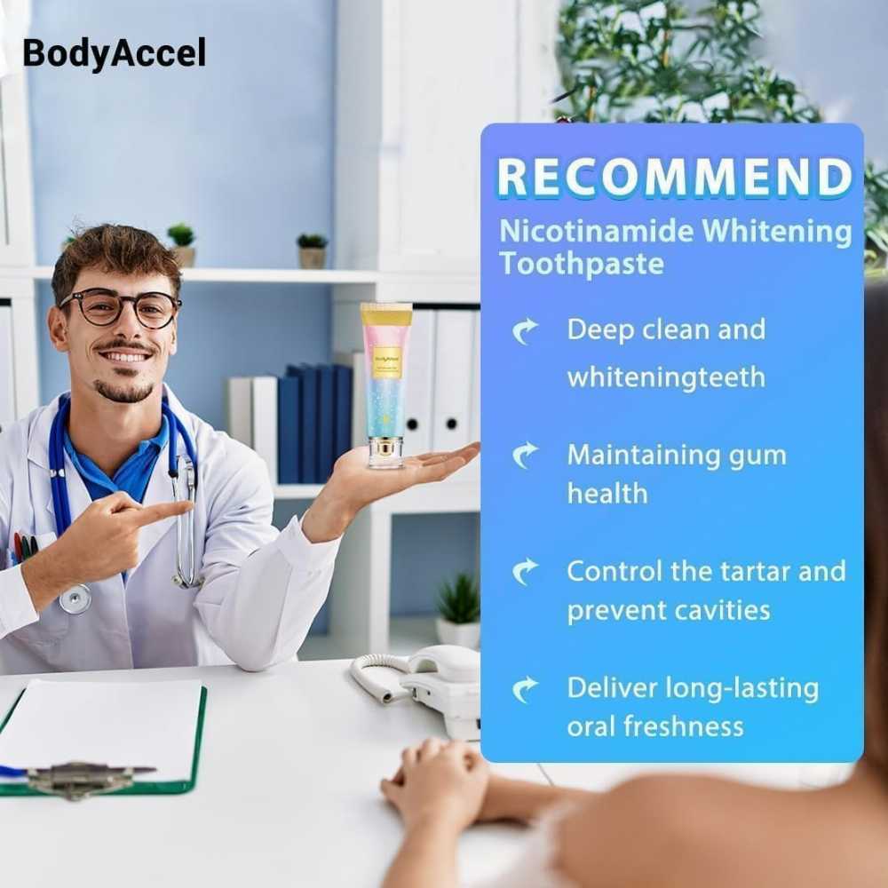 Pickzaar Niacinamide Advanced Whitening Toothpaste – Deep Stain Removal | Sensitive & Enamel Safe