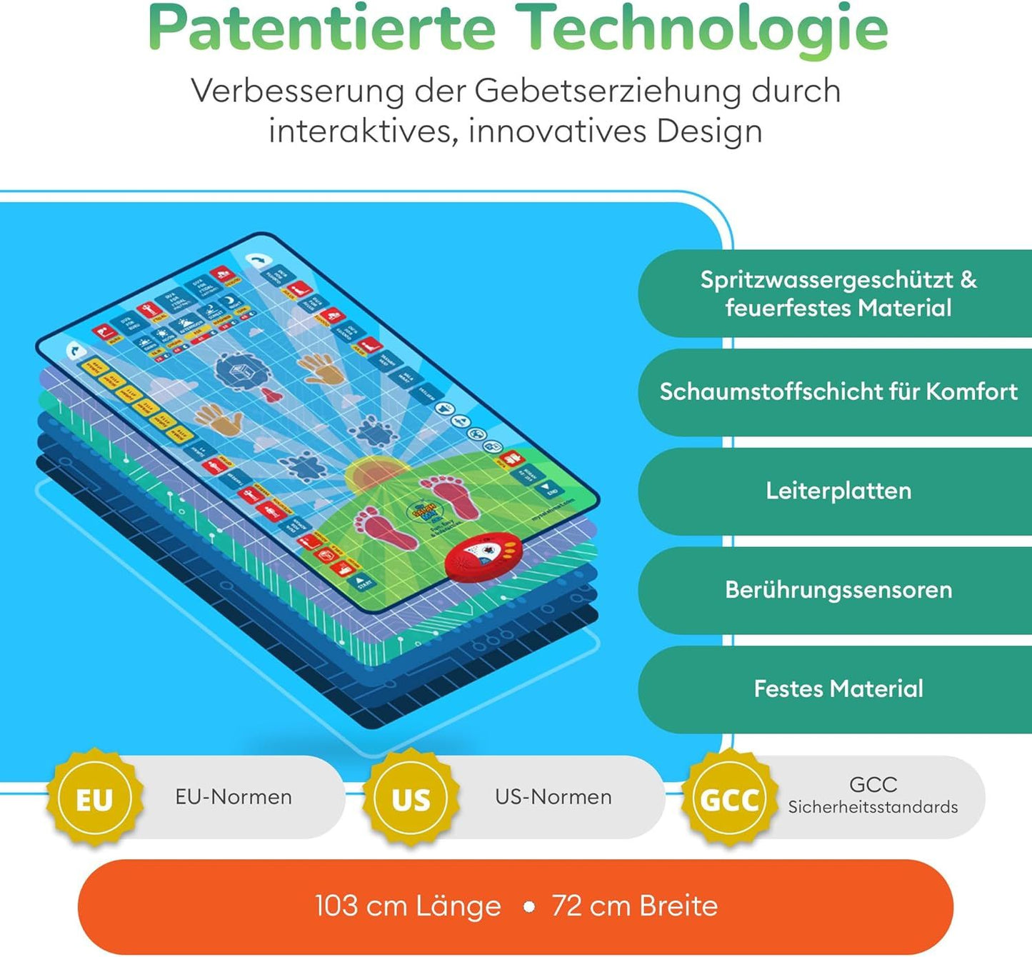 Kids Smart Touch Prayer Mat – Interactive Islamic Learning