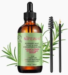 Mielle Rosemary Mint Scalp & Hair Oil with Biotin – Growth, Split End Care & Strengthening – 2 fl oz