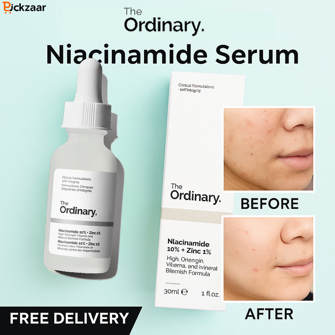 The Ordinary Niacinamide 10% + Zinc 1% – 30ml Brightening Serum for Clear, Balanced, and Radiant Skin