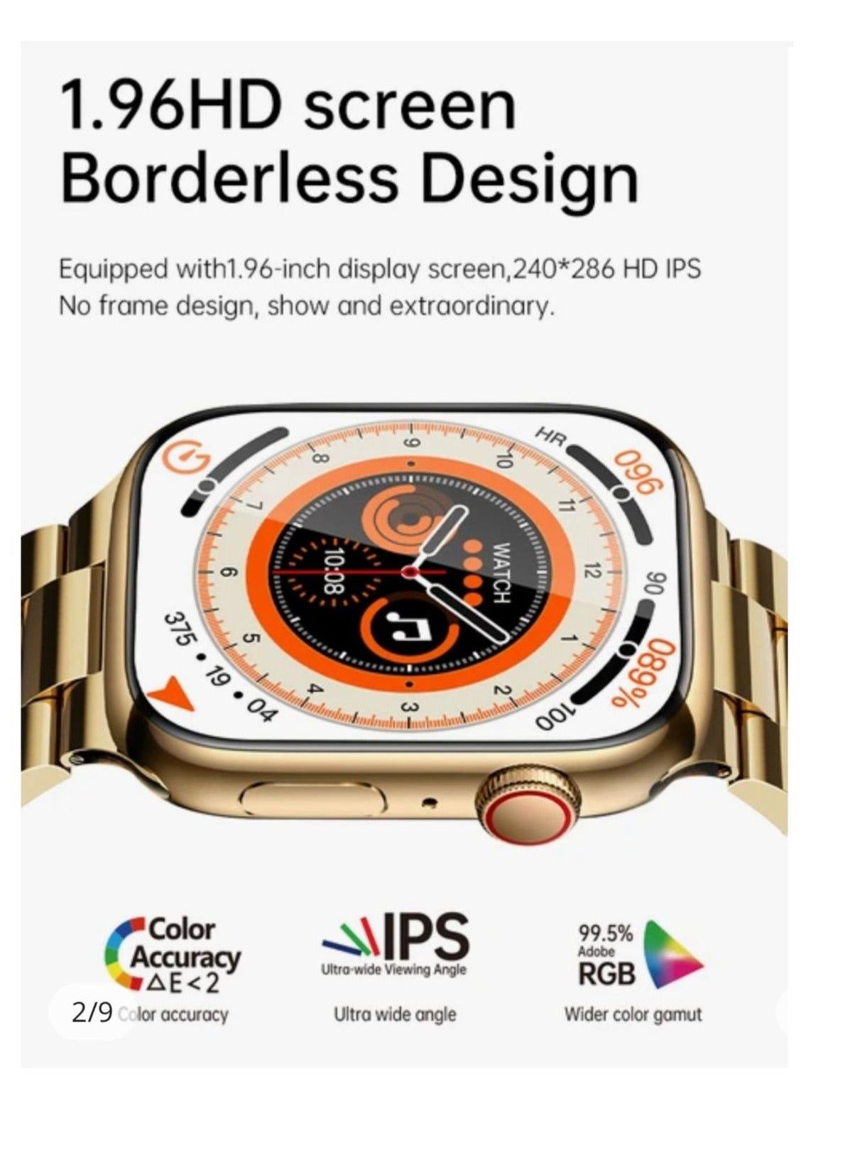 X99 Ultra Max Smart Watch with Bluetooth Calling, Built-In Earbuds, Arabic Support & Split Screen – For Android & iOS