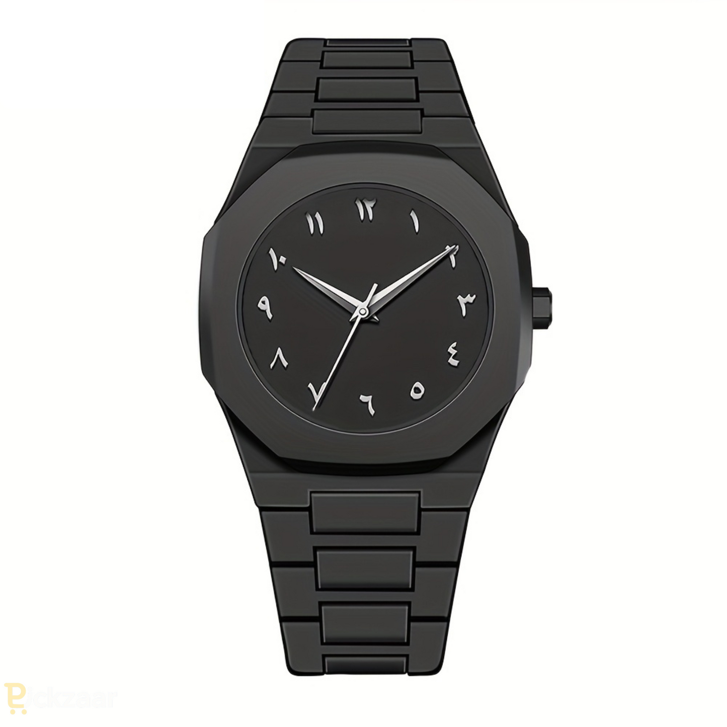 Aura Arabic Numerals Watch | Matte Black Unisex Minimalist Wristwatch – Fashionable Everyday & Formal Wear