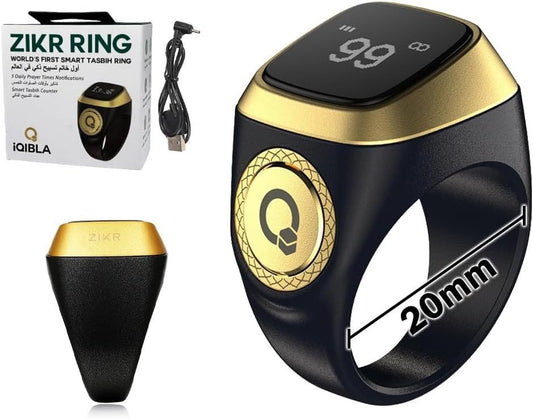 Smart Tasbih Zikr Ring Counter – Digital Bluetooth Tasbih Ring for Prayer & Salah | Islamic Smart Ring UAE