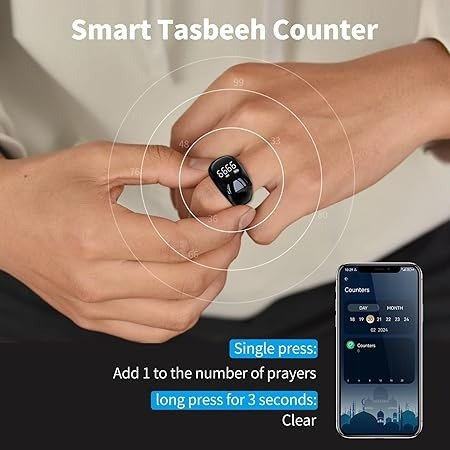 Smart Tasbih Ring UAE – Digital Zikr Counter & Bluetooth Tasbih Ring for Prayer