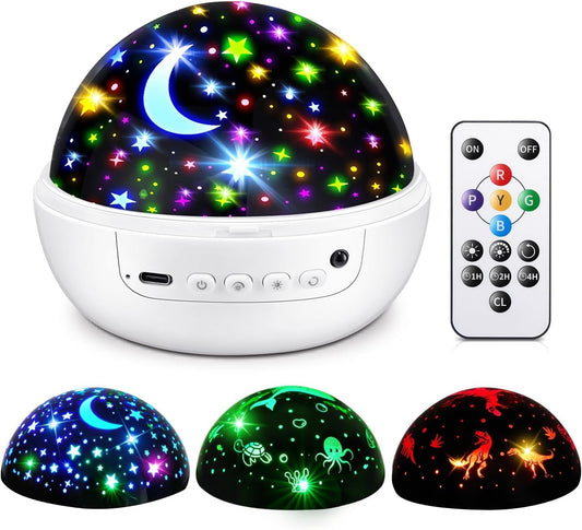 7-in-1 Night Light Projector for Kids – Stars, Dinosaurs & Ocean