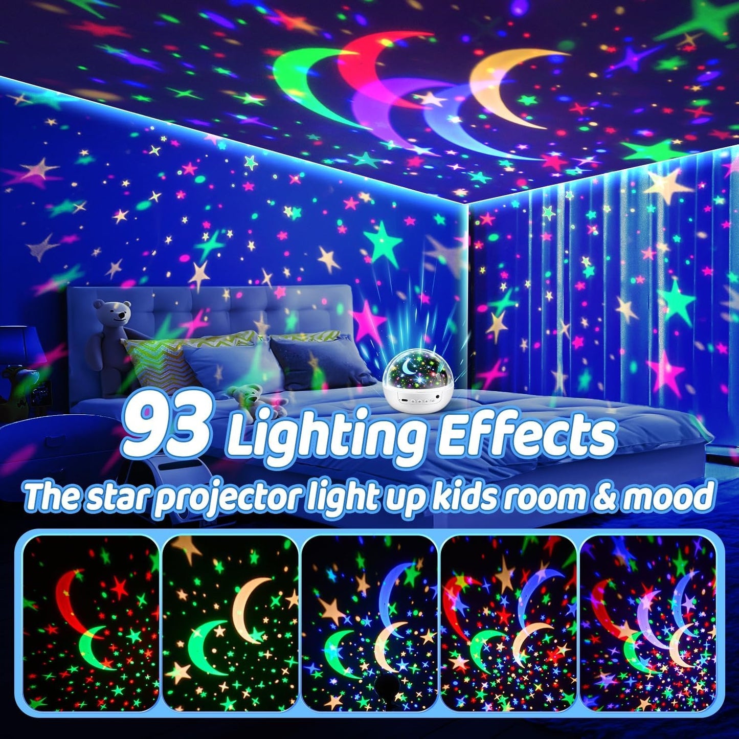 7-in-1 Night Light Projector for Kids – Stars, Dinosaurs & Ocean