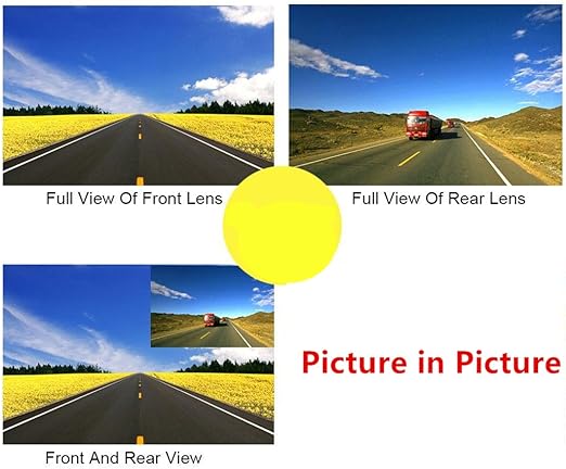 Vehicle Blackbox DVR 1080P Mirror Dash Cam with Rear View Camera