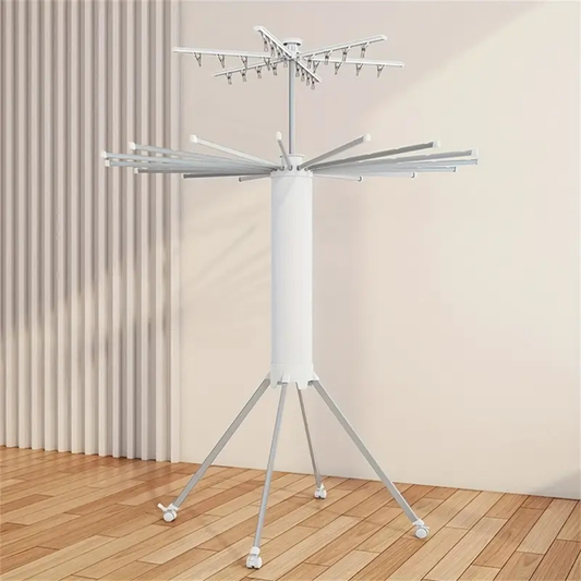 Foldable 360° Rotating Clothes Drying Stand – Aluminum Tripod Rack | Laundry Rack UAE