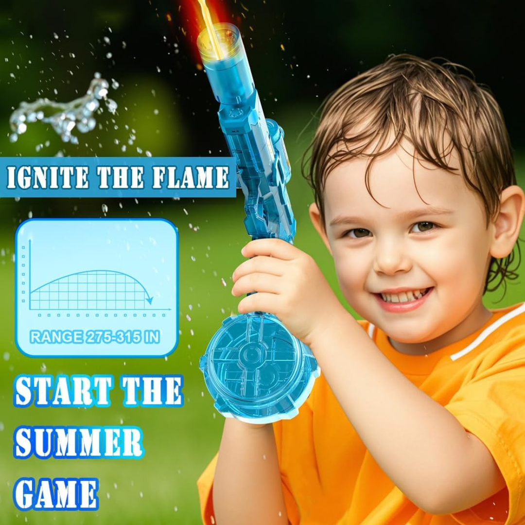 Electric Water Gun – Rechargeable High-Pressure Water Blaster with LED Effects | Outdoor Fun & Pool Toy