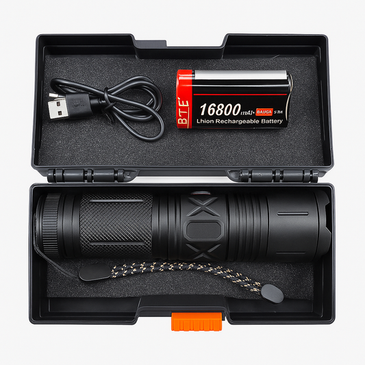 Beilove High-Power Rechargeable LED Flashlight – Ultra-Bright Zoom Beam | Flashlight UAE