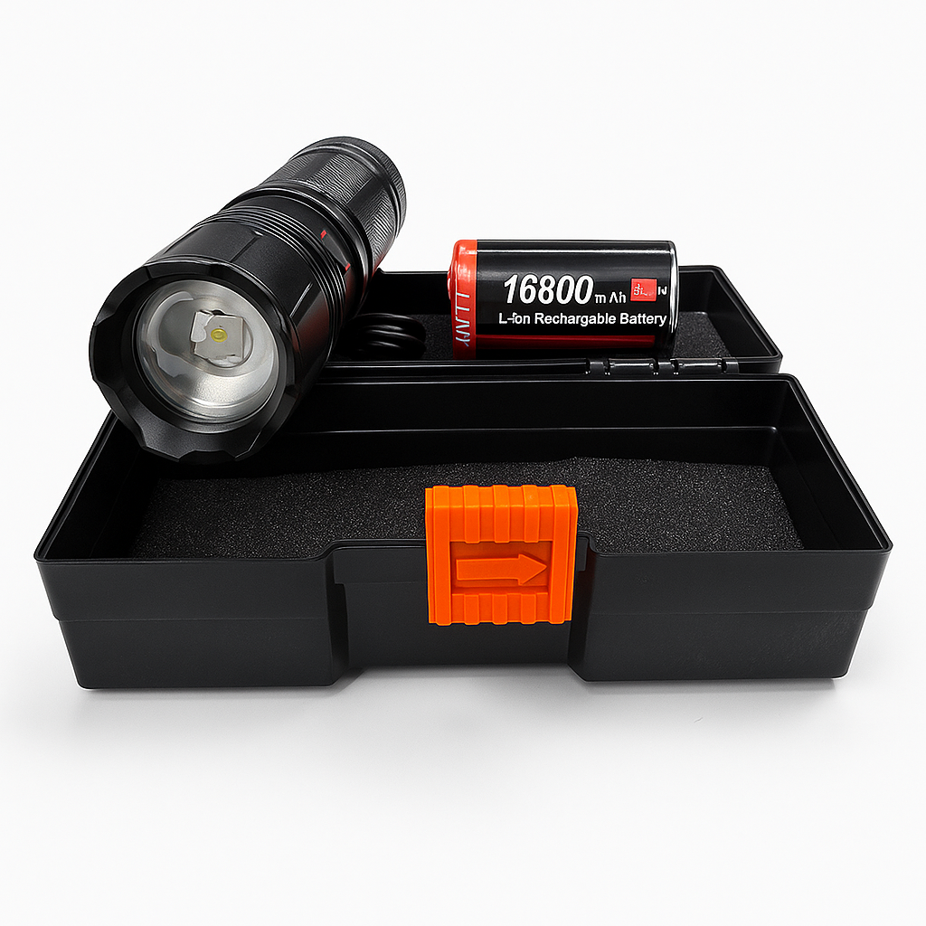Beilove High-Power Rechargeable LED Flashlight – Ultra-Bright Zoom Beam | Flashlight UAE