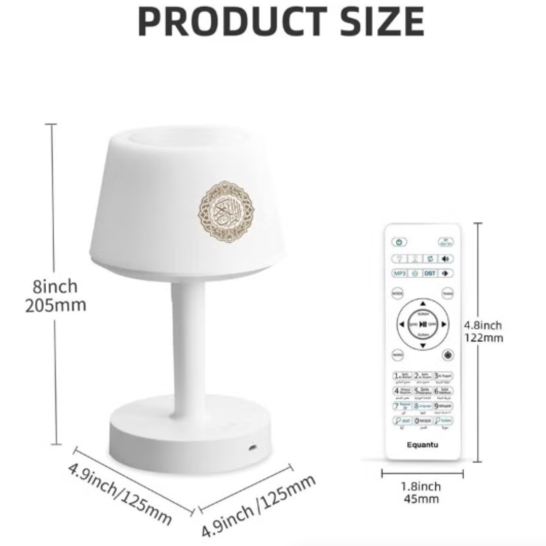 Quran Smart Touch LED Lamp Bluetooth Speaker with Remote – Islamic Quran Speaker UAE