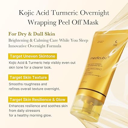 medicube Turmeric Overnight Wrapping Peel Off Mask – Korean Glass Glow Skin Care