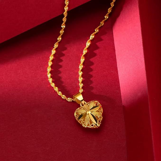 18K Gold Heart Necklace for Women UAE – Elegant Heart Pendant