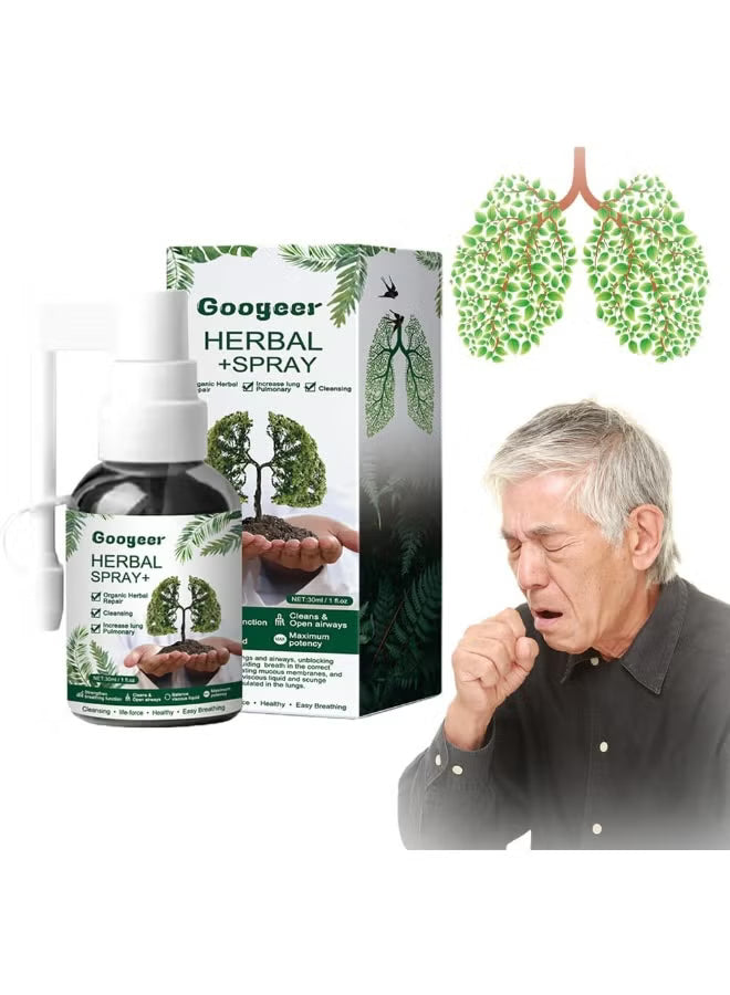 Googeer Herbal Lung Cleanse Mist – Natural Respiratory Support Herbal Spray