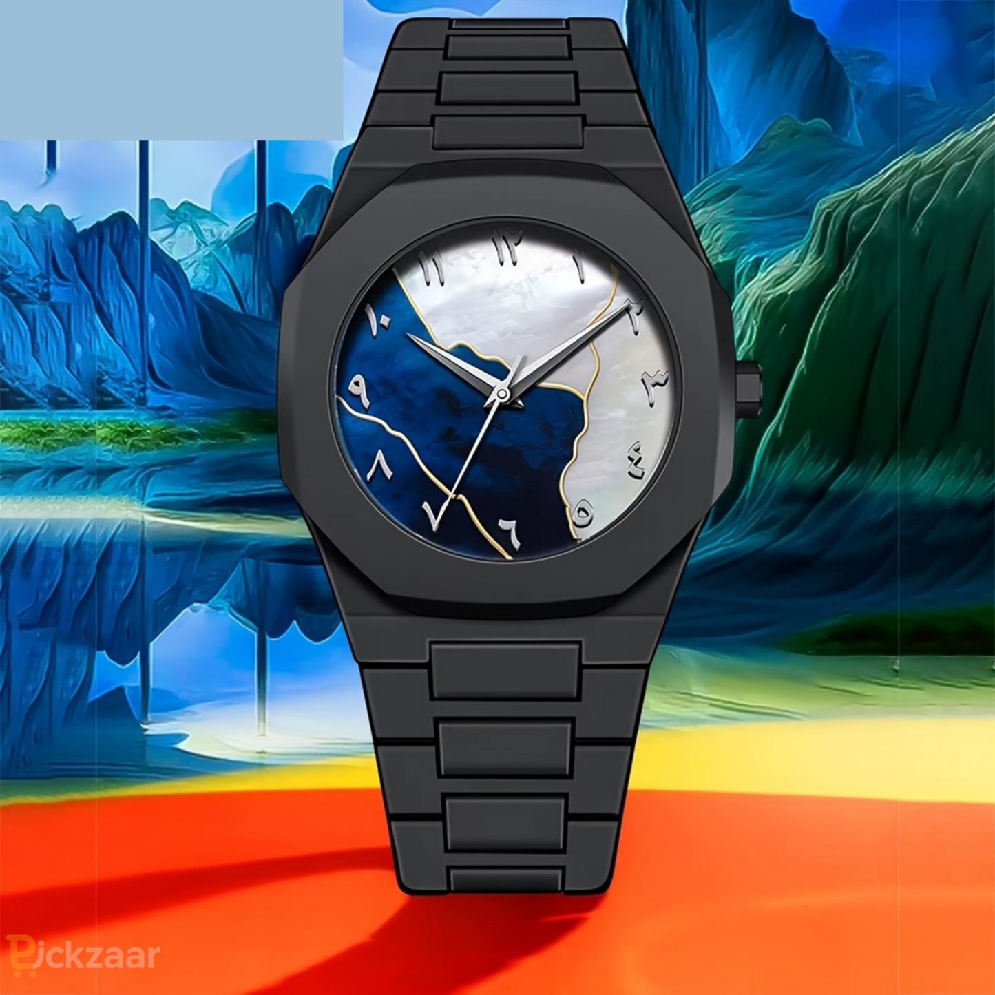 Aura Arabic Numerals Watch | Matte Black Unisex Minimalist Wristwatch – Fashionable Everyday & Formal Wear