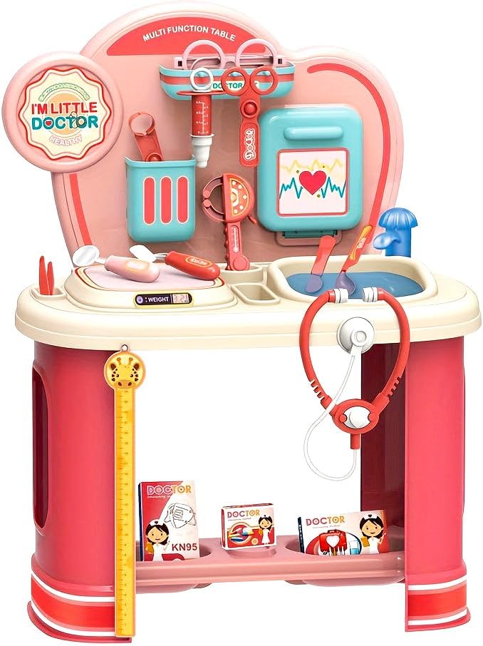 I’m Little Doctor DIY Medical Playset for Kids – Interactive Doctor Kit with Multi-Function Table &amp; Water Flow