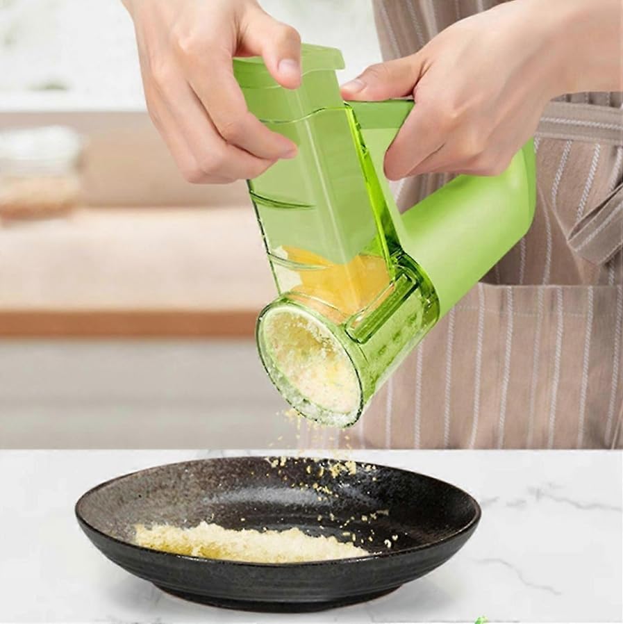 Multi-Functional Electric Handheld Food Chopper – Rechargeable Rotary Cheese Grater & Vegetable Slicer (2500mAh, 4 Blades)