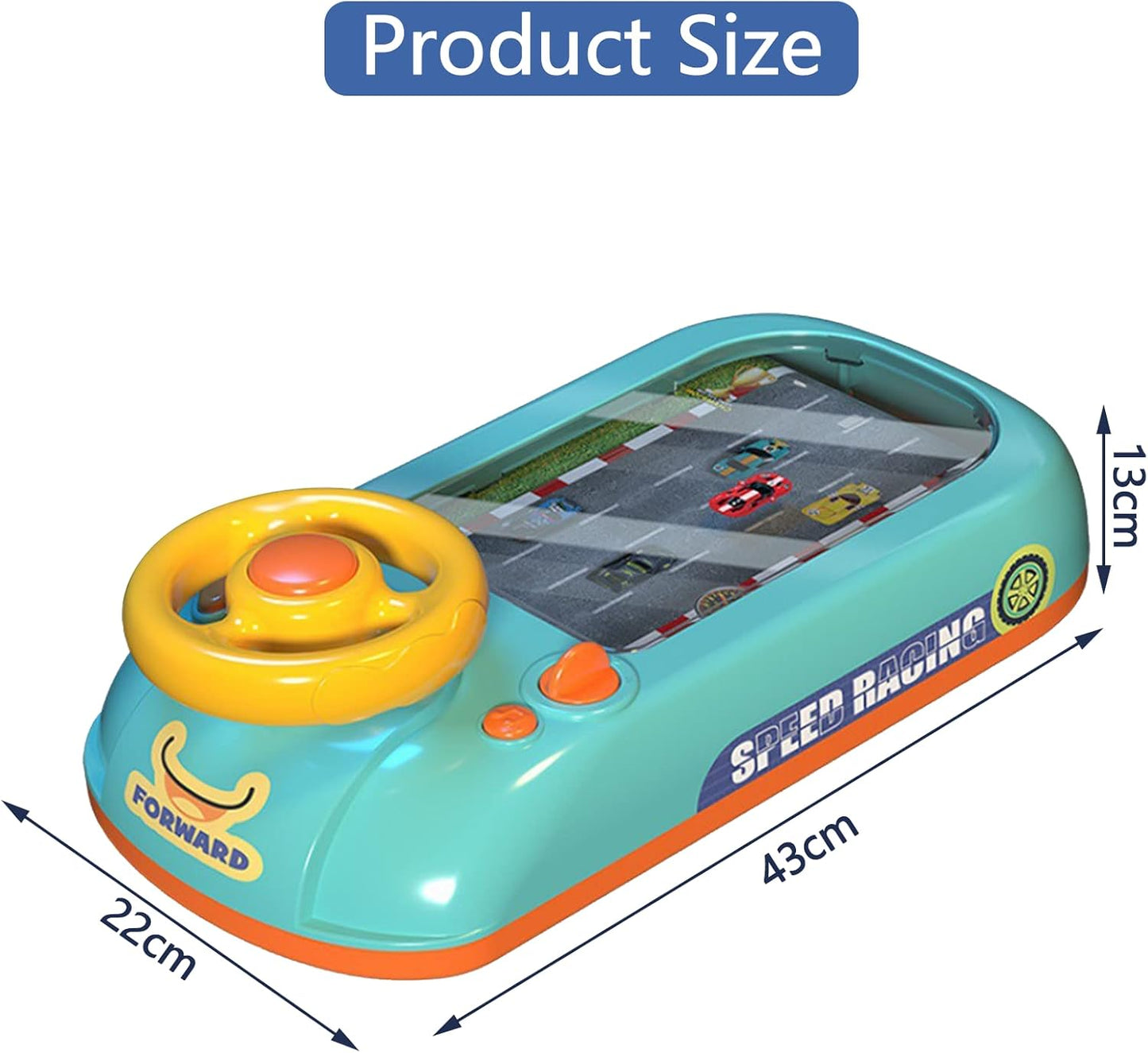 Kids Driving Simulator Steering Wheel Toy | Musical Racing Car Game with Lights, Sounds & Educational Play – Safe Pretend Driving Gift for Boys & Girls.