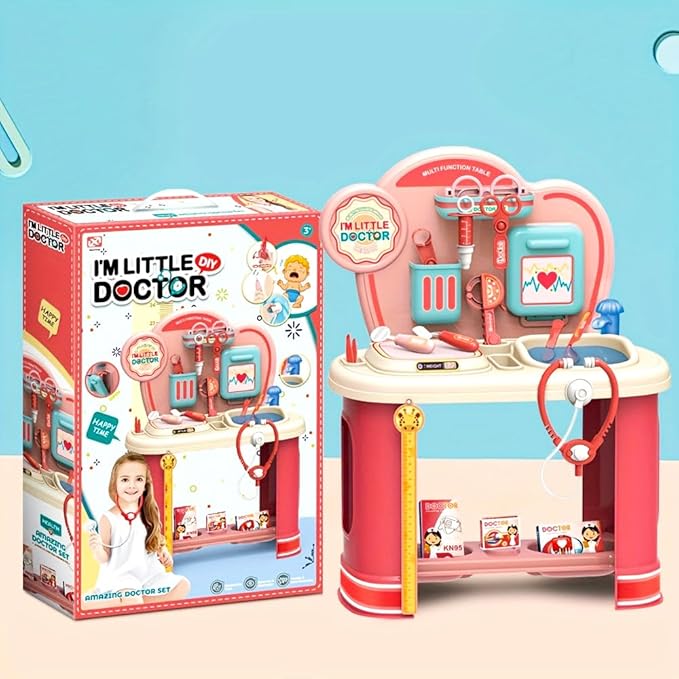 I’m Little Doctor DIY Medical Playset for Kids – Interactive Doctor Kit with Multi-Function Table &amp; Water Flow