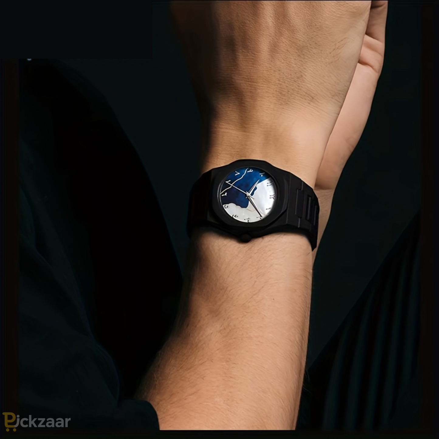 Aura Arabic Numerals Watch | Matte Black Unisex Minimalist Wristwatch – Fashionable Everyday & Formal Wear