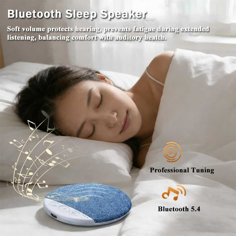 Bluetooth Pillow Speaker for Sleeping – Wireless Sleep Headphone Speaker with Thin Design