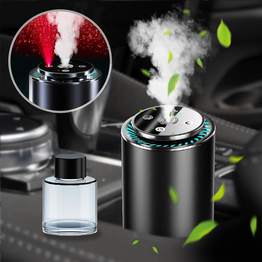 Smart Car Aroma Diffuser — Auto On-Off, Starry Mood Light & 3× Scent Modes