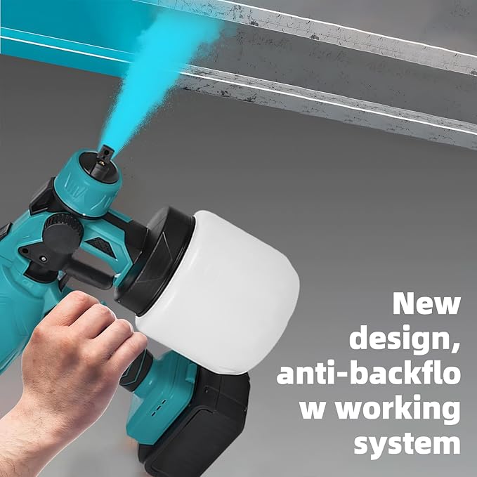 48V Battery Powered Paint Sprayer – 3 Spray Patterns, Electric Wall &amp; Fence Painting Gun.