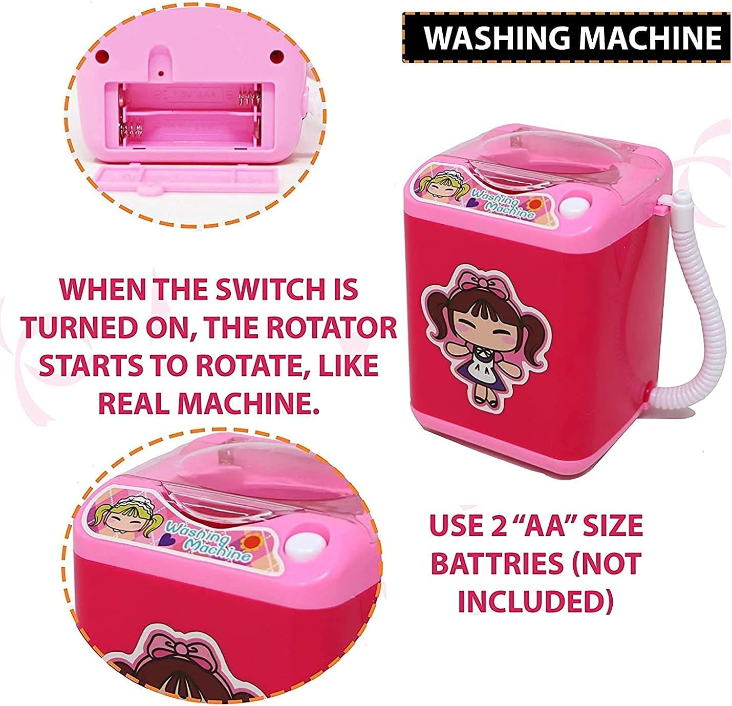 4-in-1 Kids Electric Household Kitchen Toy Set – Washing Machine, Vacuum, Sewing Machine &amp; Iron | Safe &amp; Fun Playset UAE