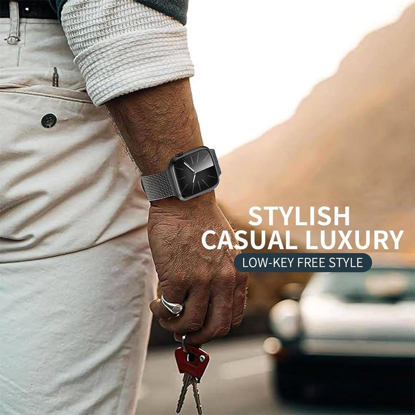 Smart Watch Series 10 with Metal Strap | Health Tracking, Magnetic Stainless Steel Band, iWatch Compatible