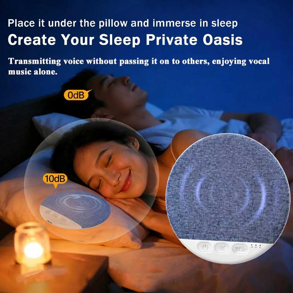 Bluetooth Pillow Speaker for Sleeping – Wireless Sleep Headphone Speaker with Thin Design