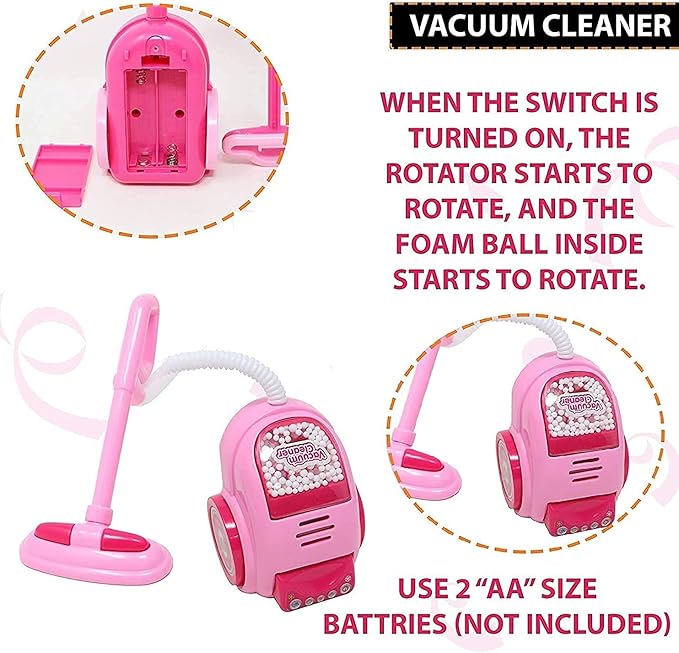 4-in-1 Kids Electric Household Kitchen Toy Set – Washing Machine, Vacuum, Sewing Machine &amp; Iron | Safe &amp; Fun Playset UAE