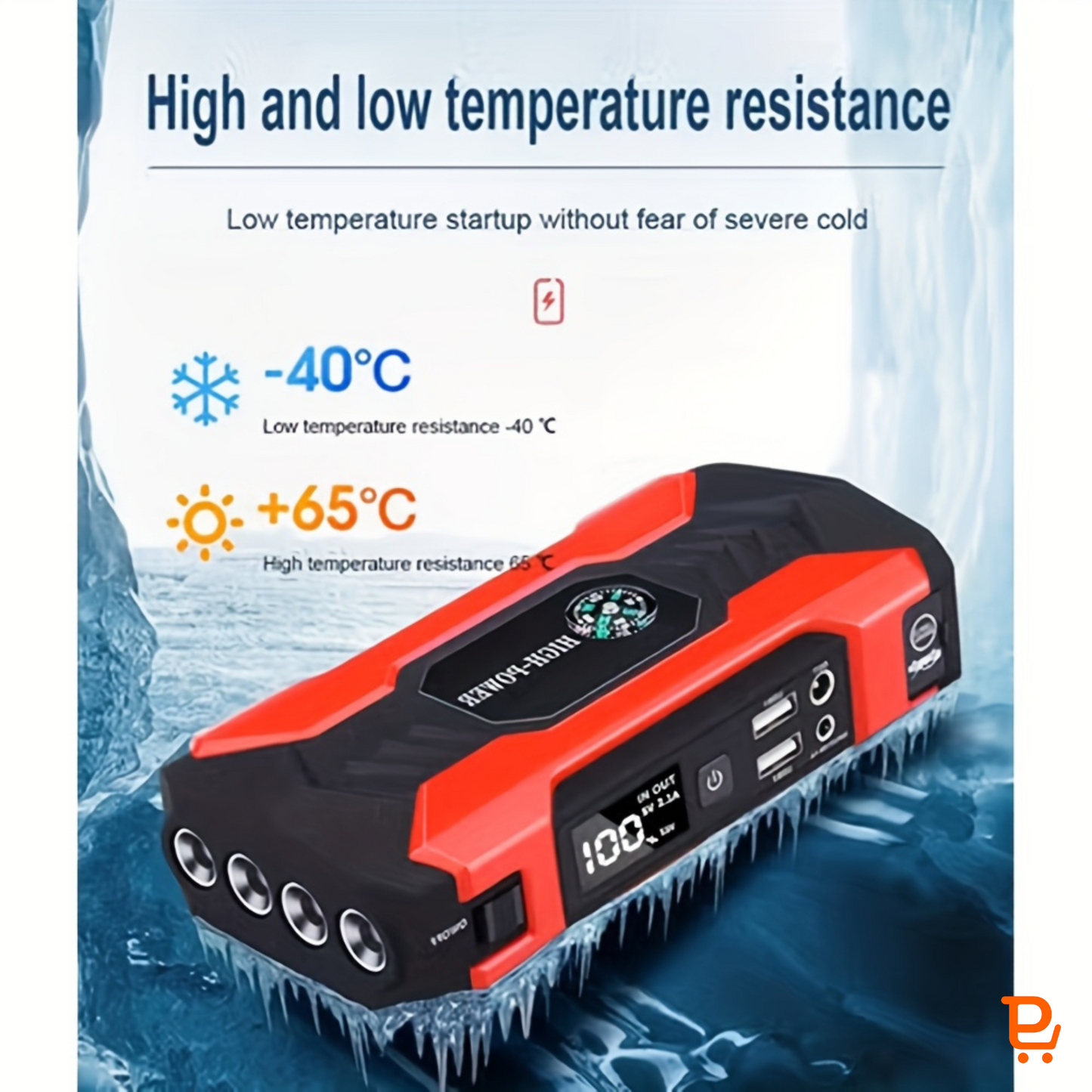 3-in-1 3000A Car Jump Starter with 28000mAh Power Bank & 150PSI Air Compressor | Heavy-Duty Emergency Booster with LED Flashlight (UAE)