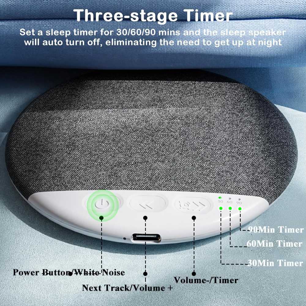 Bluetooth Pillow Speaker for Sleeping – Wireless Sleep Headphone Speaker with Thin Design